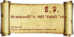 Brankován Hófehérke névjegykártya